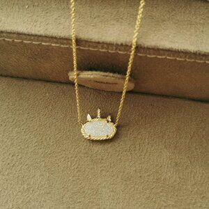 Kendra Scott Elisa Unicorn Short Necklace, Gold Drusy